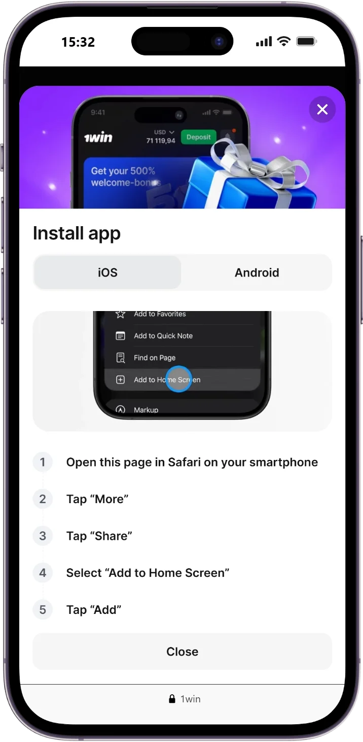 Step 2: Tap the Share Menu Button